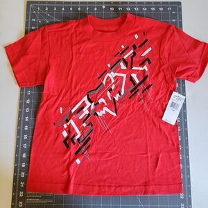 NWT FOX RACING Red graphic tee with black accents. Youth Lg.